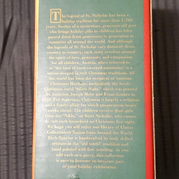 1996 Classic Collectables Santas From Around The World Austrian Santa Figurine - Picture 6 of 6